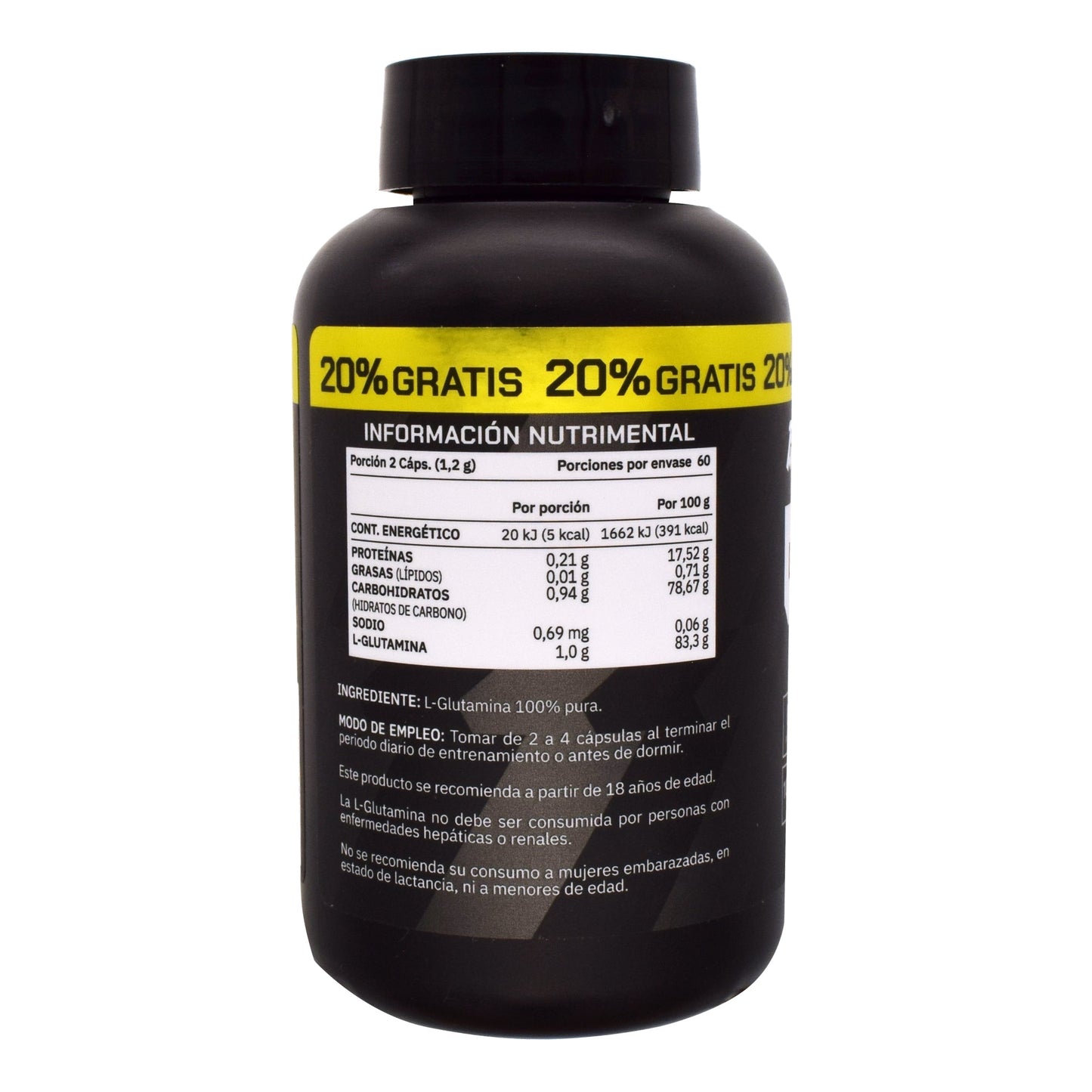 L Glutamina 100 Cap Y 20 Cap Gratis (PROWINNER)