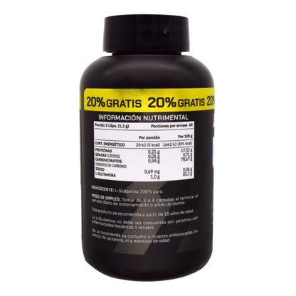 L Glutamina 100 Cap Y 20 Cap Gratis (PROWINNER)