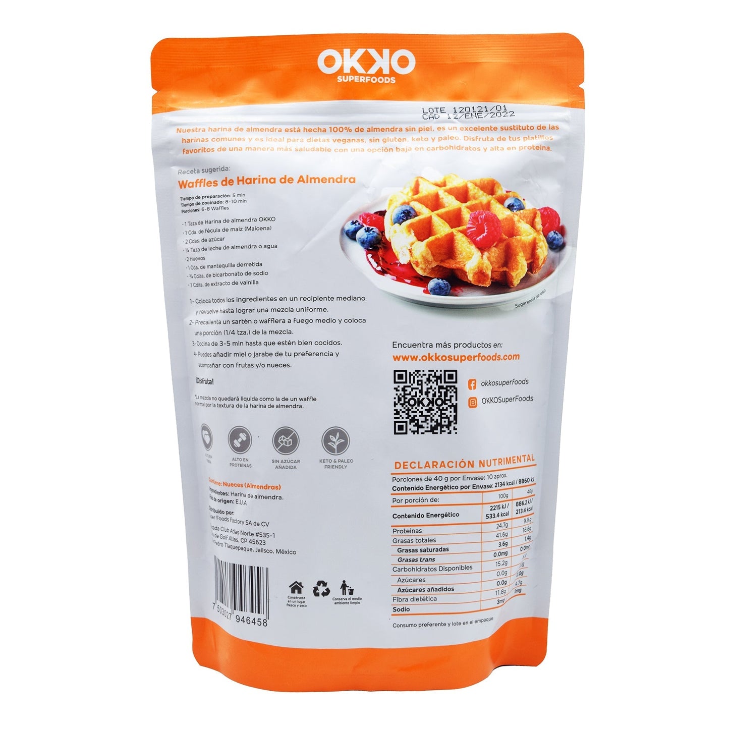 Harina De Almendra 400 G (OKKO)