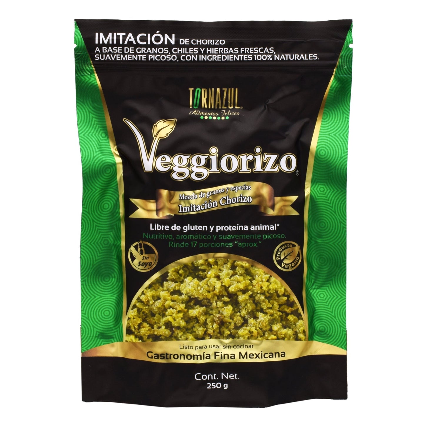 Chorizo Verde 250 G (VEGGIORIZO)