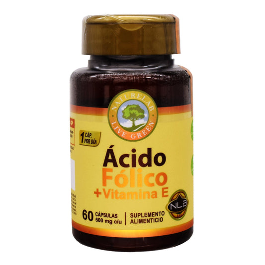 Acido Folico Con Vit E 60 Cápsulas (NATURELAB)