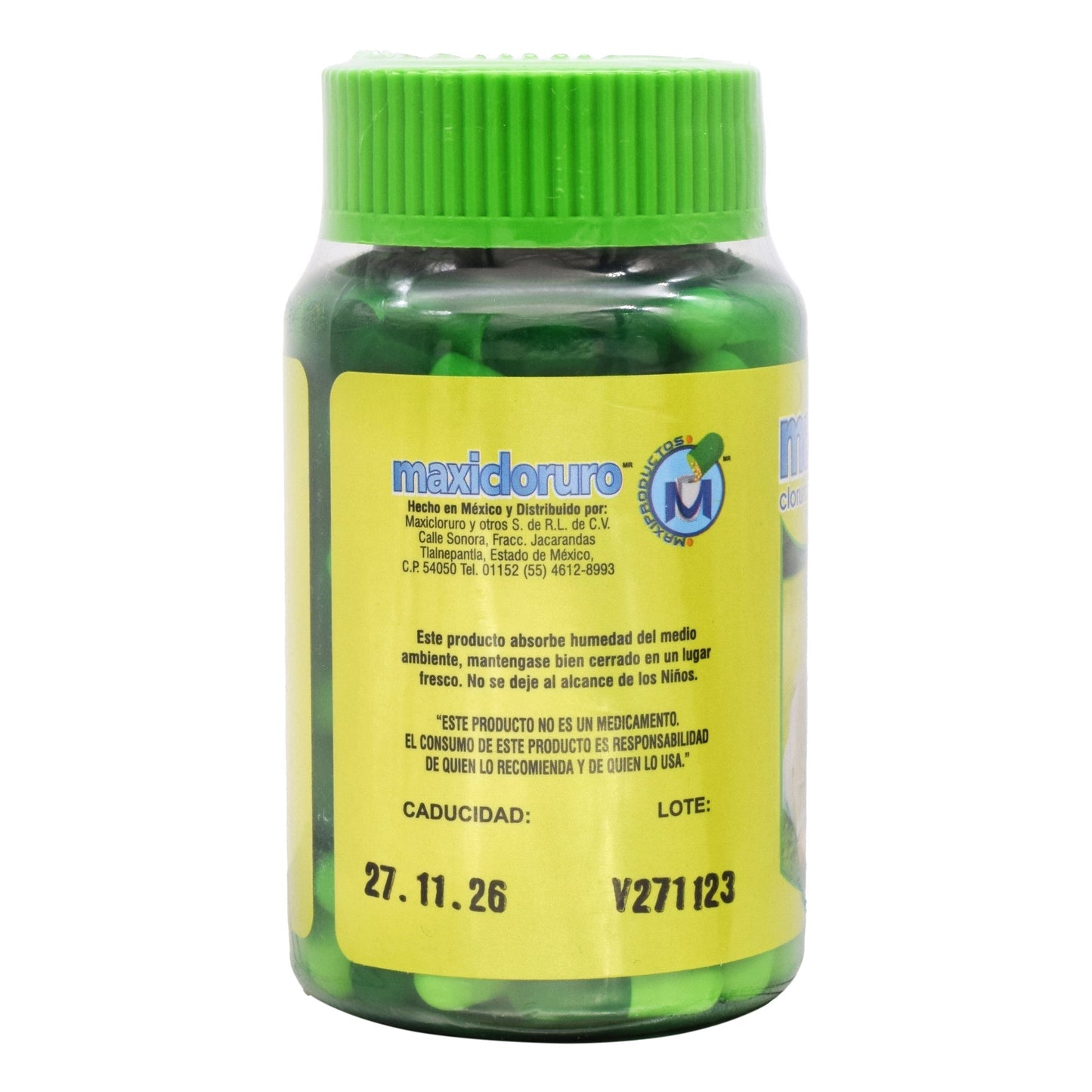 Cloruro De Magnesio Con Vit C 100 Cápsulas (MAXICLORURO)