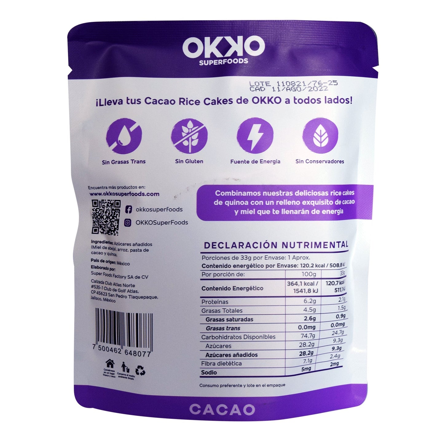 Cocoa Rice Cakes 33 G (OKKO)