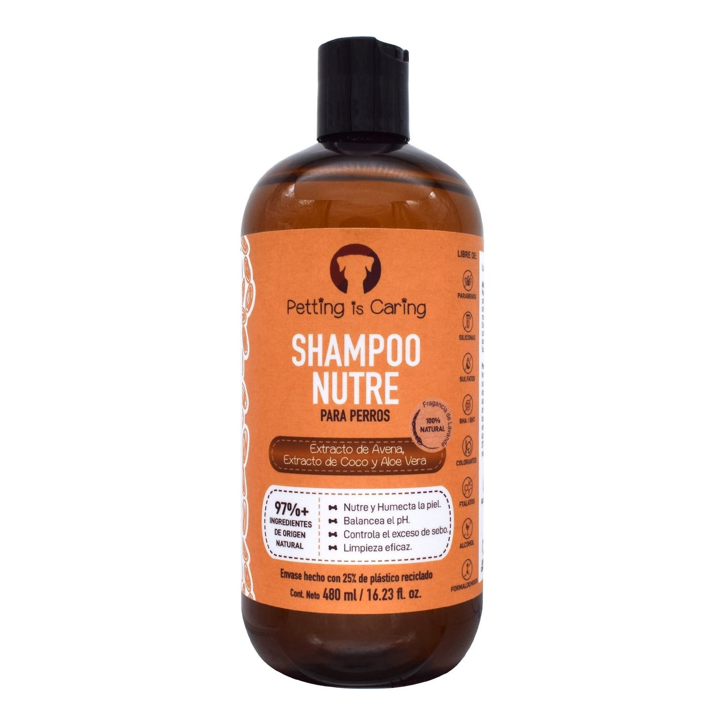 Shampoo Extracto De Avena Para Perro 480 Mililitros (PETTING IS CARING)