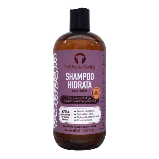 Shampoo Extracto De Moringa  Para Perros 480 Mililitros (PETTING IS CARING)
