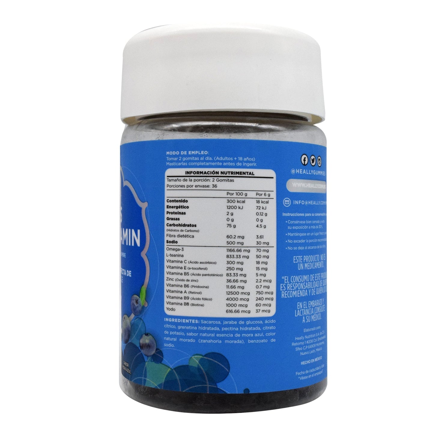 Gomitas Multi Para Hombre Mora Azul 216 G (HEALLY)