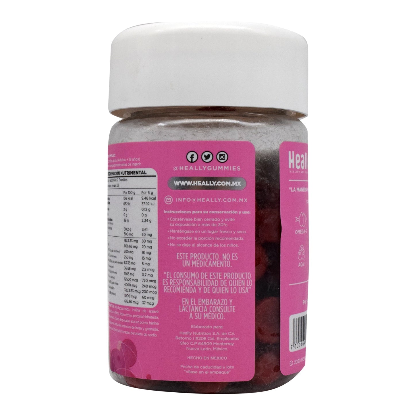 Gomitas Multi Para Mujer Fresa Granada 216 G (HEALLY)