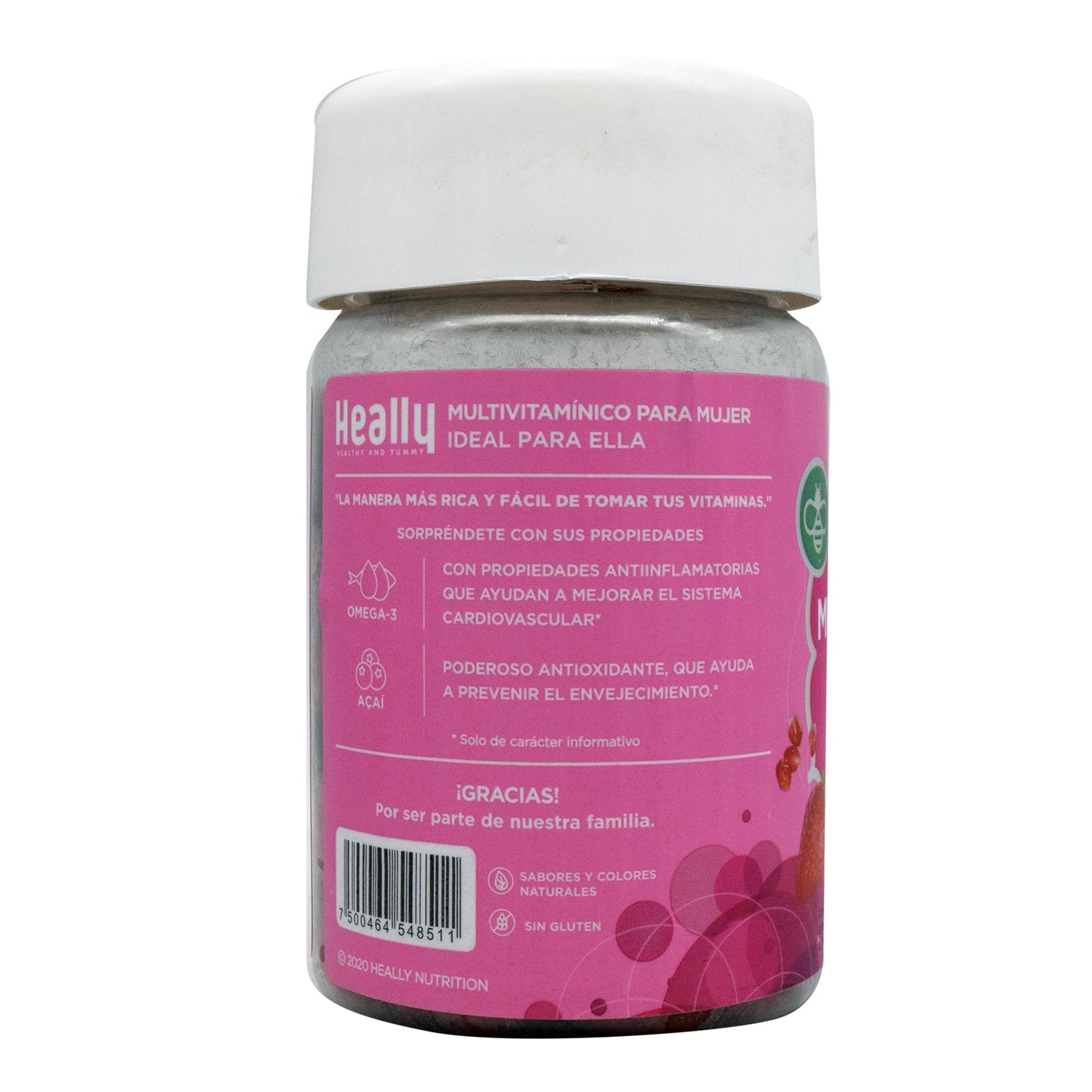 Gomitas Multi Para Mujer Fresa Granada 216 G (HEALLY)