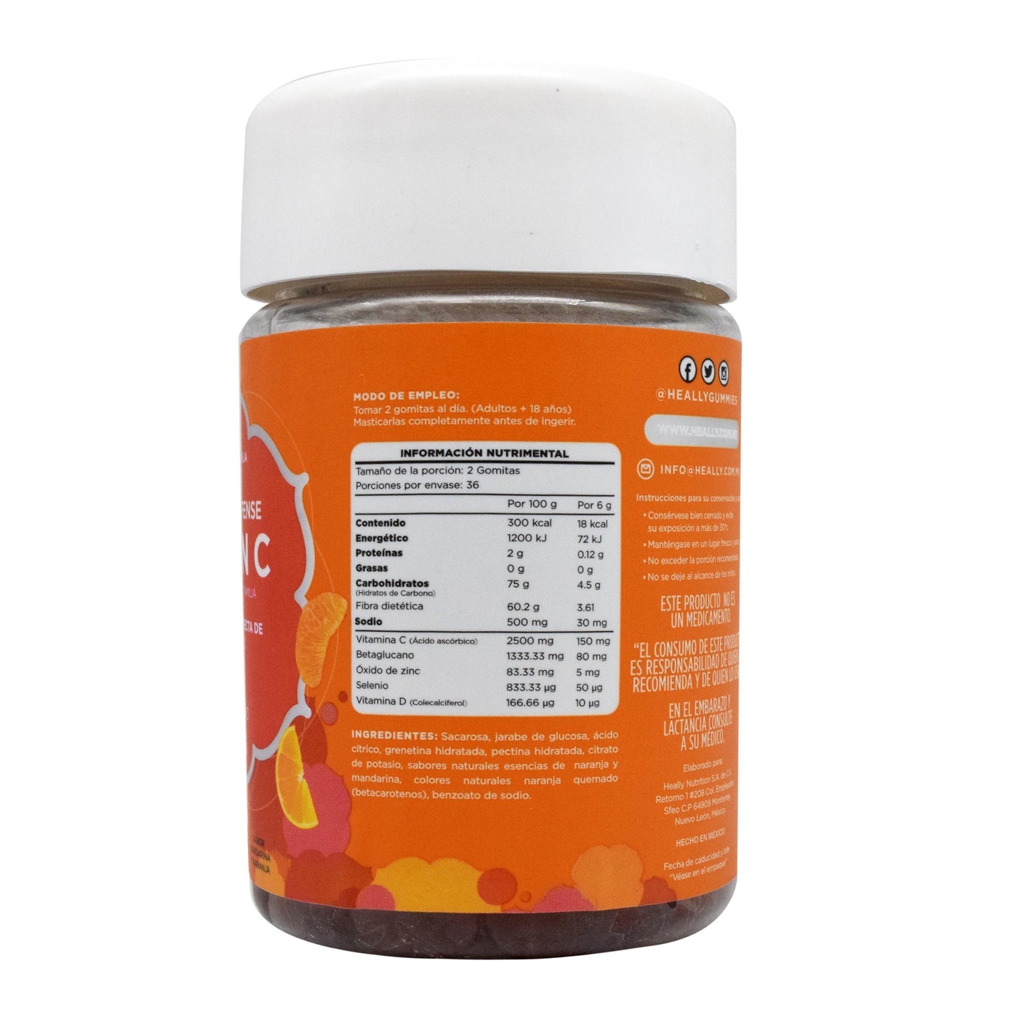 Gomitas De Vitamina C Mandarina Naranja 216 G (HEALLY)