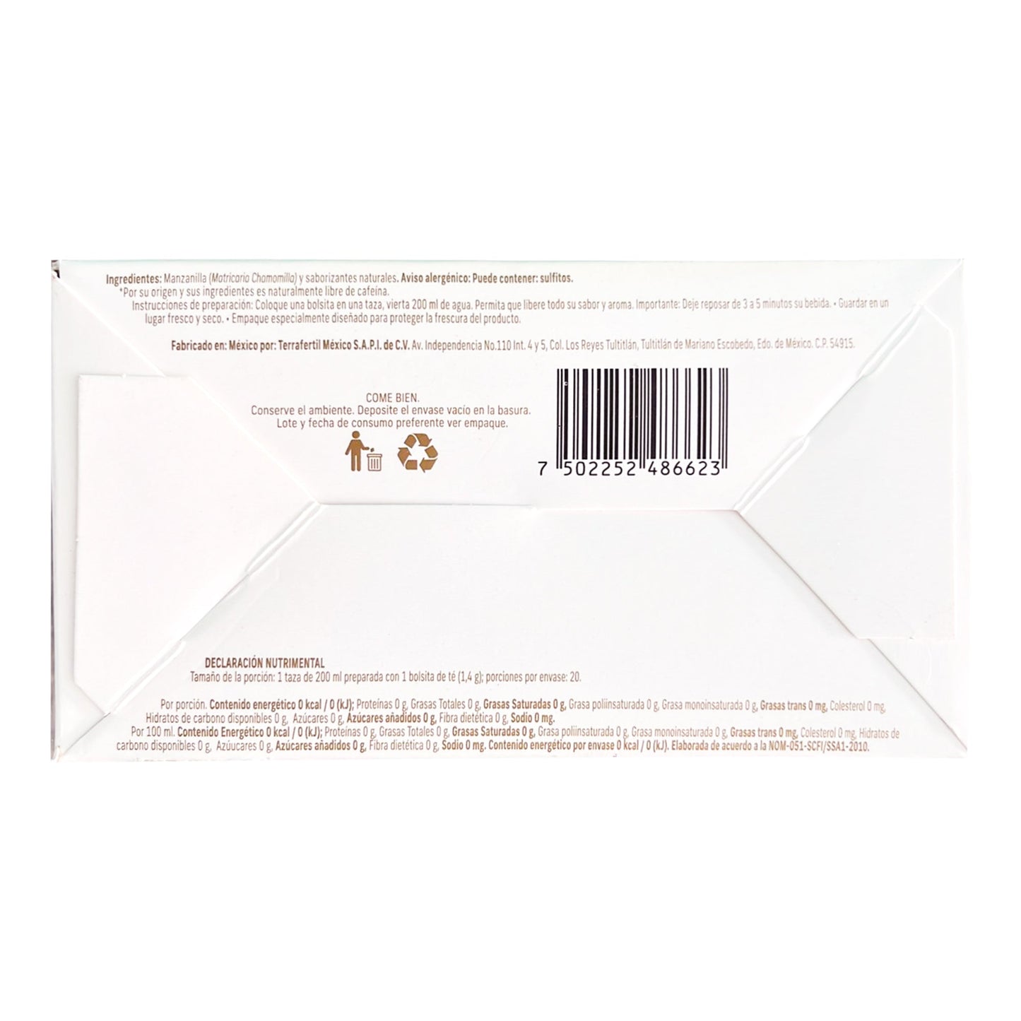 Te De Manzanilla Vainilla Miel 20 Sob (NATURES HEART)