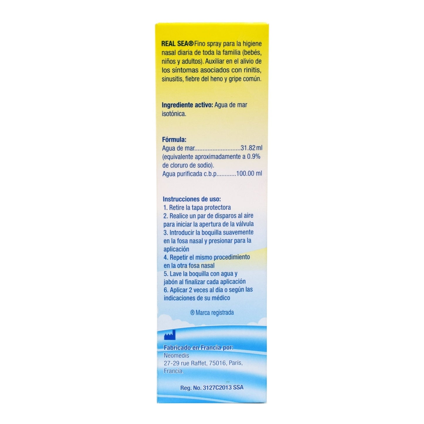 Spray Nasal Agua De Mar 100 Mililitros (REAL SEA)