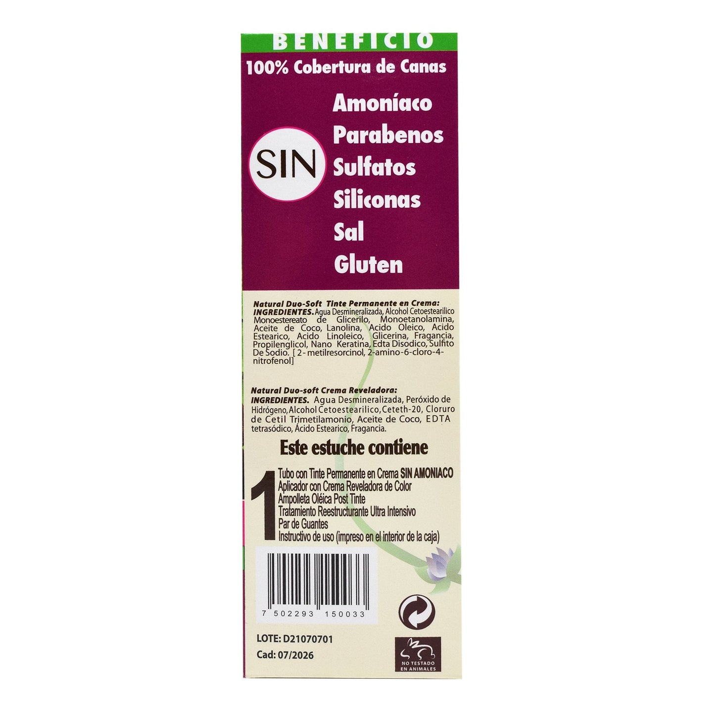 Tinte Avellana 60 G (NATURAL DUO-SOFT)