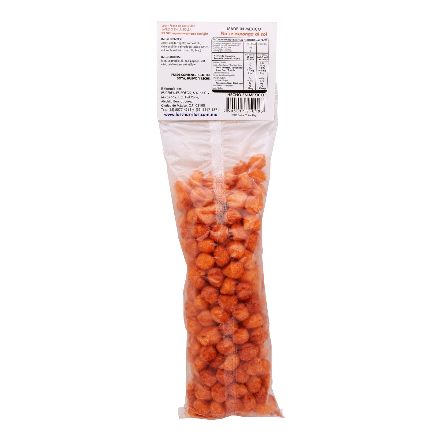 Botana De Arroz Inflado Sab Chile 40 G (Caja 15) (LOS CHARRITOS)