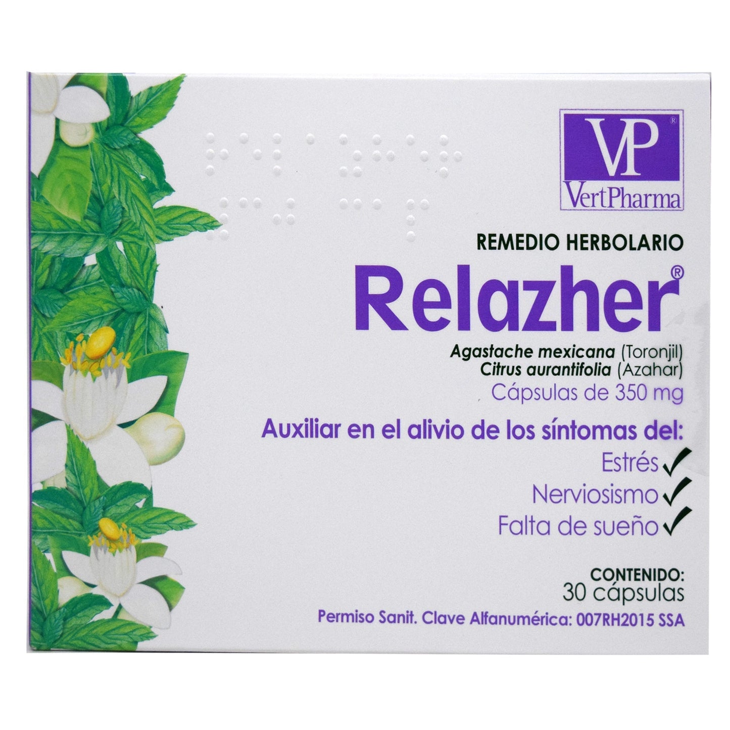 Relazher 30 Cápsulas (VERT PHARMA)