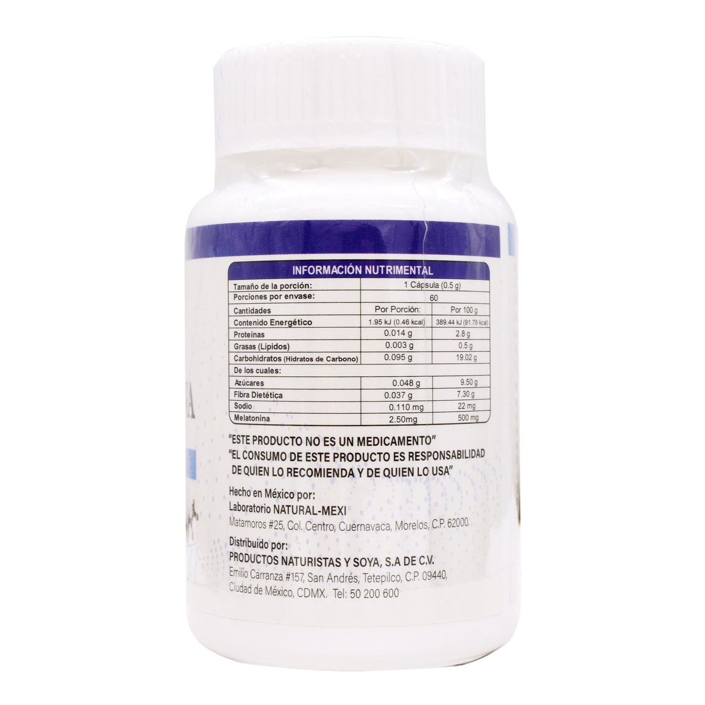 Melatonina Y Pasiflora 60 Cápsulas (NATUR-ALL)