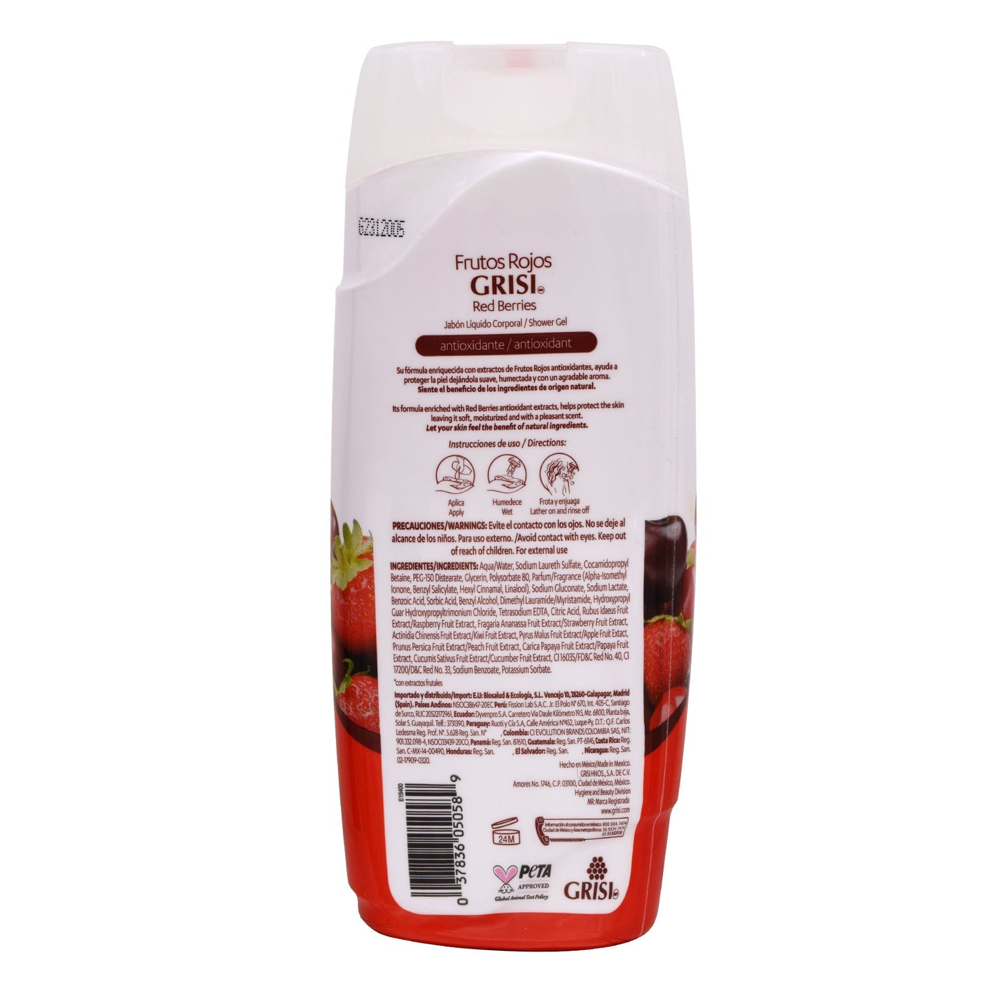 Jabon Corporal Antioxidante Bayas Rojas 450 Mililitros (SHOWER FRUTOS ROJOS)