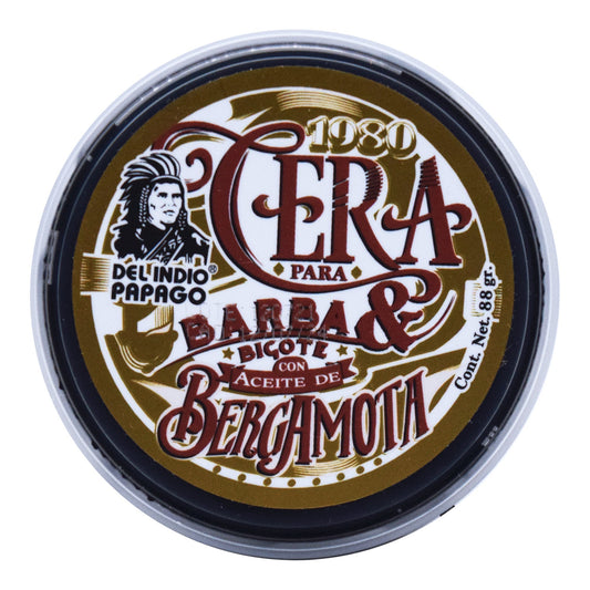 Cera Para Barba Y Bigote Con Bergamota 88 G (DEL INDIO PAPAGO)