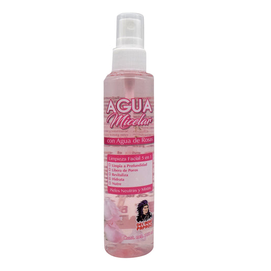 Agua Micelar Con Agua De Rosas 100 Mililitros (DEL INDIO PAPAGO)