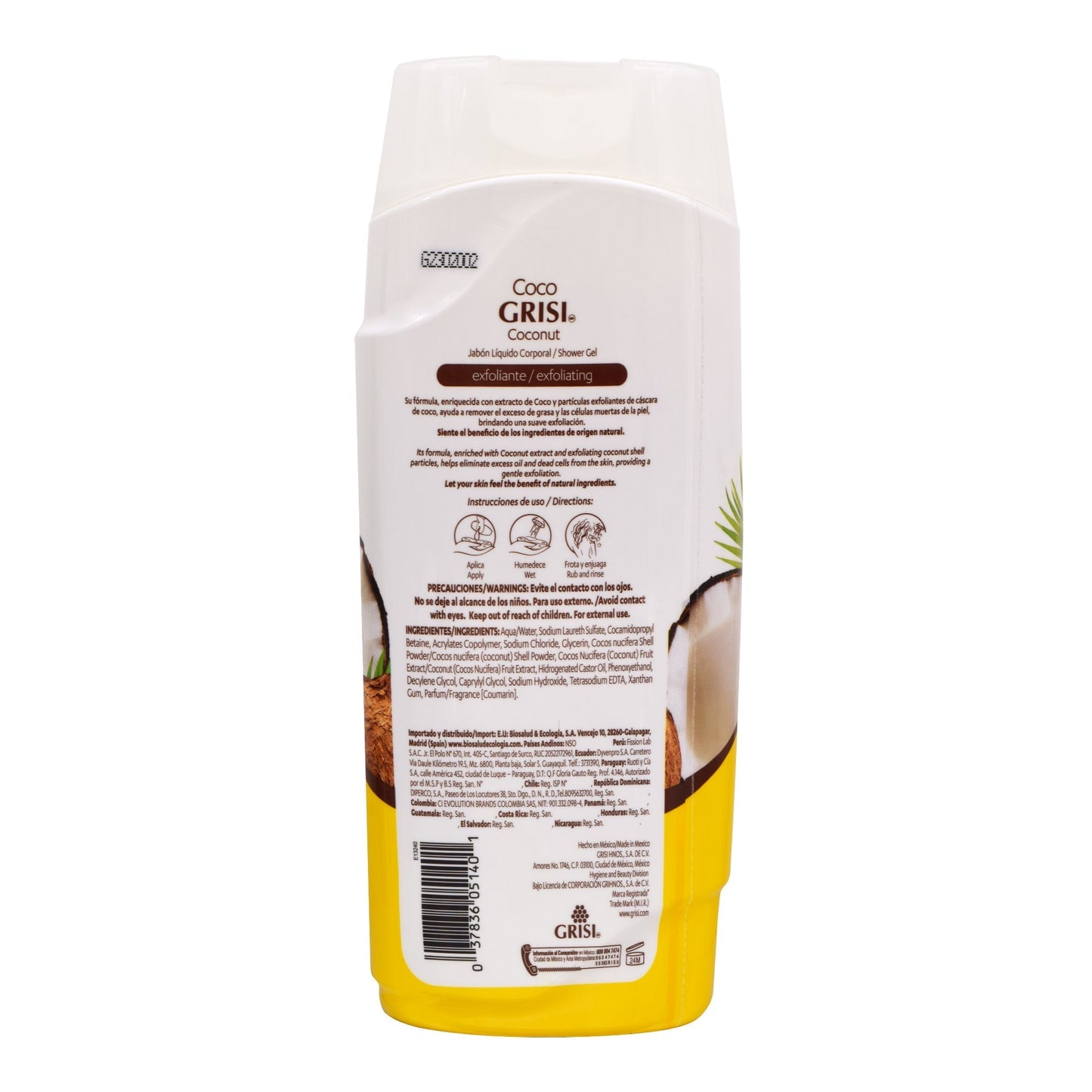Jabon Corporal Exfoliante Coco 450 Mililitros (SHOWER GEL COCO)