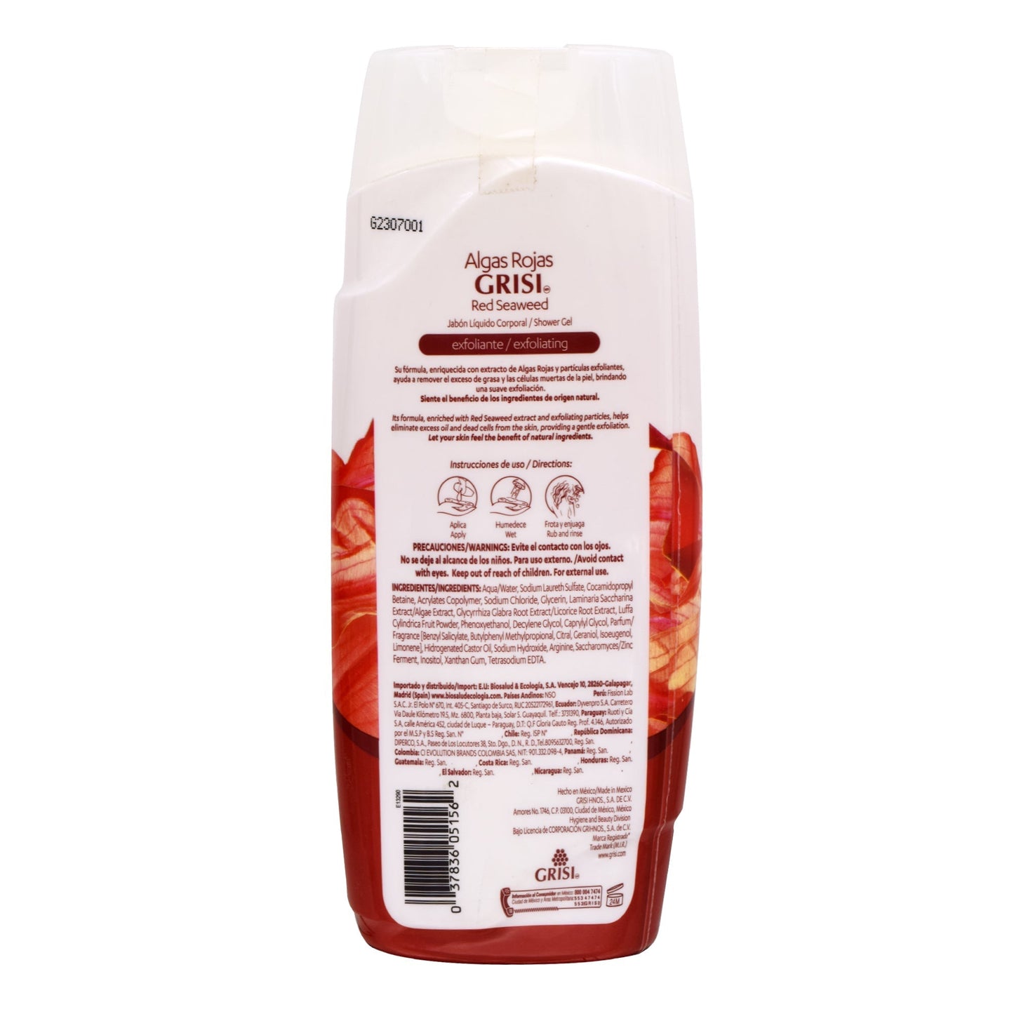 Jabon Corporal Exfoliante Algas Rojas 450 Mililitros (SHOWER ALGAS ROJAS)
