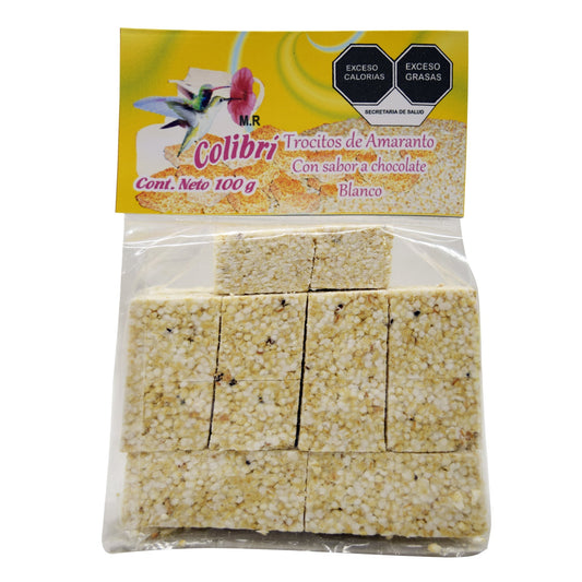 Trocitos De Amaranto Choc Blanco 100 G (COLIBRI)