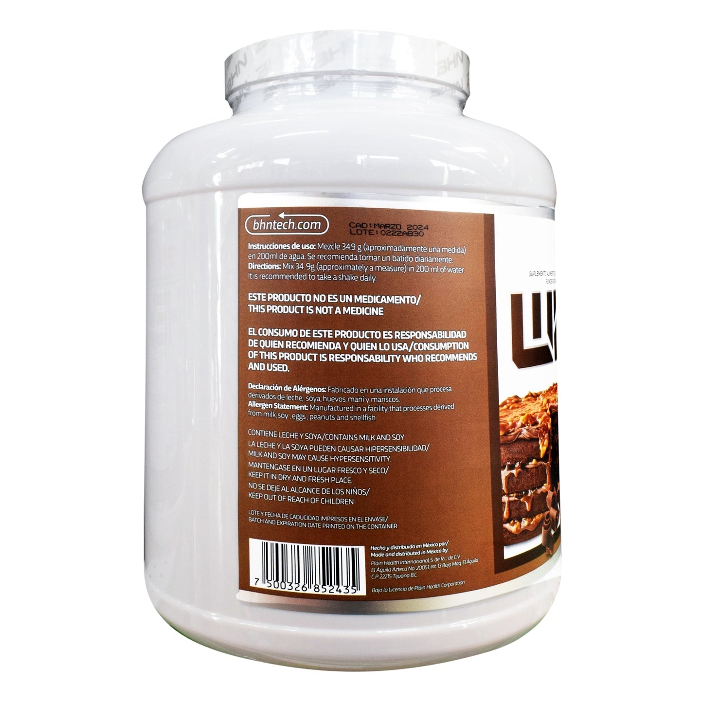 Whey Protein Sabor Chocolate 5 Lb (BHN)