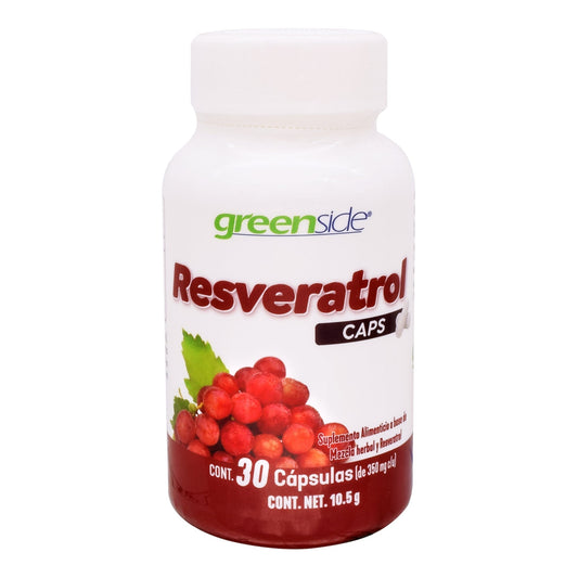 Resveratrol 30 Cápsulas GREENSIDE – Antioxidante, longevidad y salud celular