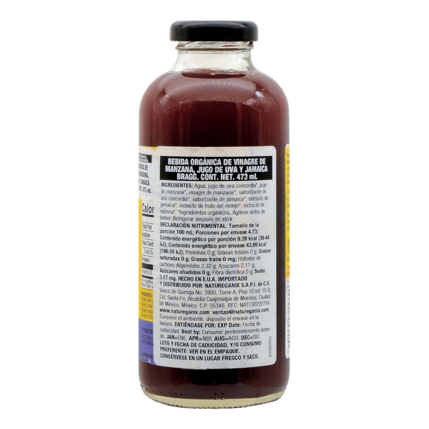 Bebida Vinagre De Manzana Uva Jamaica 473 Mililitros (BRAGG)
