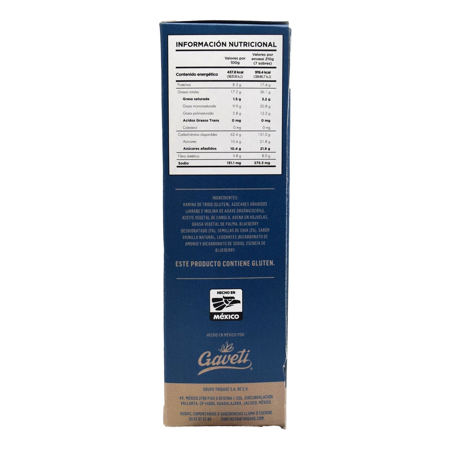 Galleta De Blueberry Chia 210 G (GAVETI)