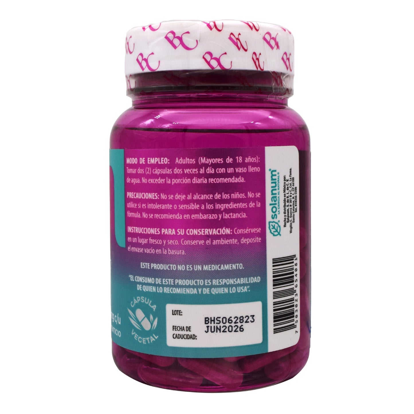 Biotina Vit C Vit E Acido Hialuronico Zinc Selenio 100 Cápsulas (SOLANUM BELACAPS)