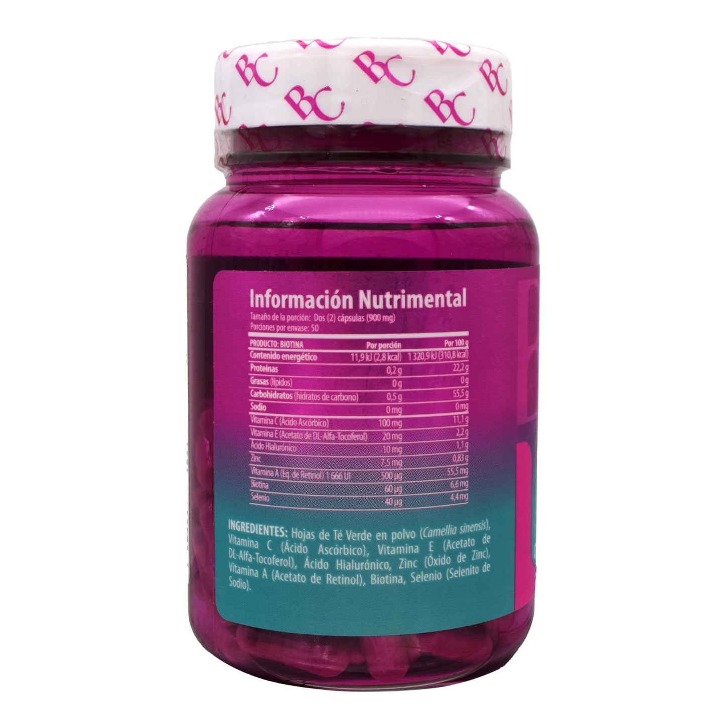 Biotina Vit C Vit E Acido Hialuronico Zinc Selenio 100 Cápsulas (SOLANUM BELACAPS)