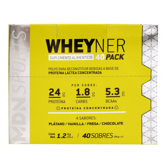 Whey Ner Varios Sabores 30 G (Paquete 40) (MDN SPORTS)