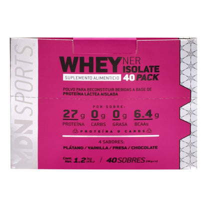 Whey Ner Isolate Varios Sabores 30 G (Paquete 40) (MDN SPORTS)
