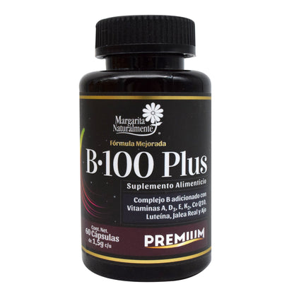 Vitamina B-100 Plus 60 Cápsulas (MARGARITA NATURAL)