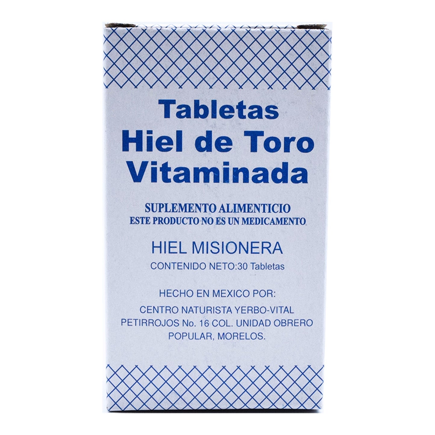 Hiel De Toro 30 Tabletas (YERBO VITAL)