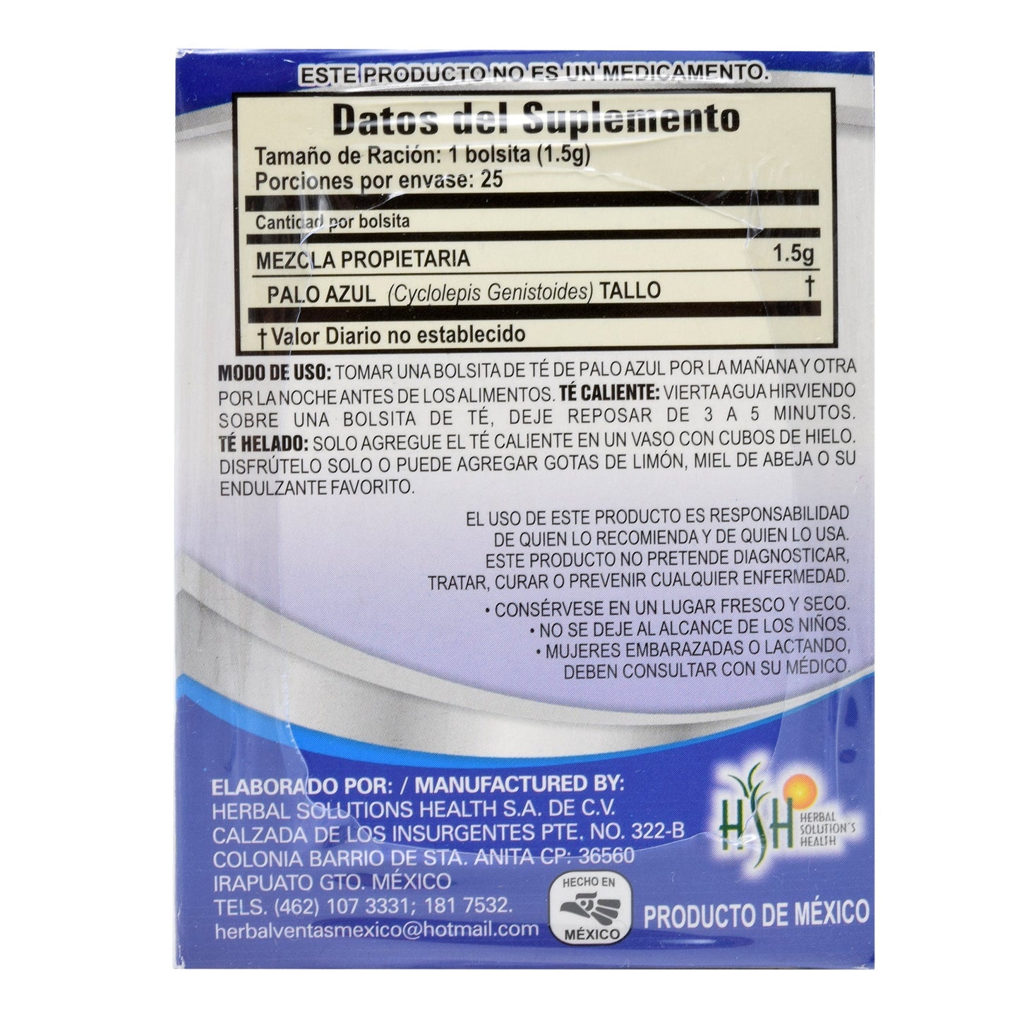 Te Palo Azul 25 Sob (NATURAL VITALITY)