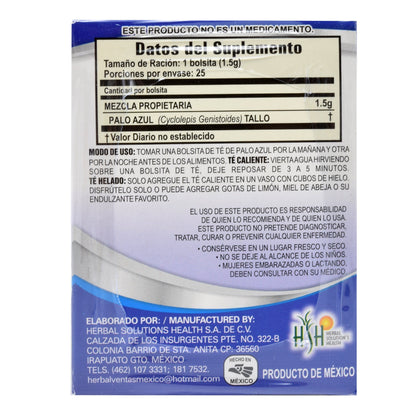 Te Palo Azul 25 Sob (NATURAL VITALITY)