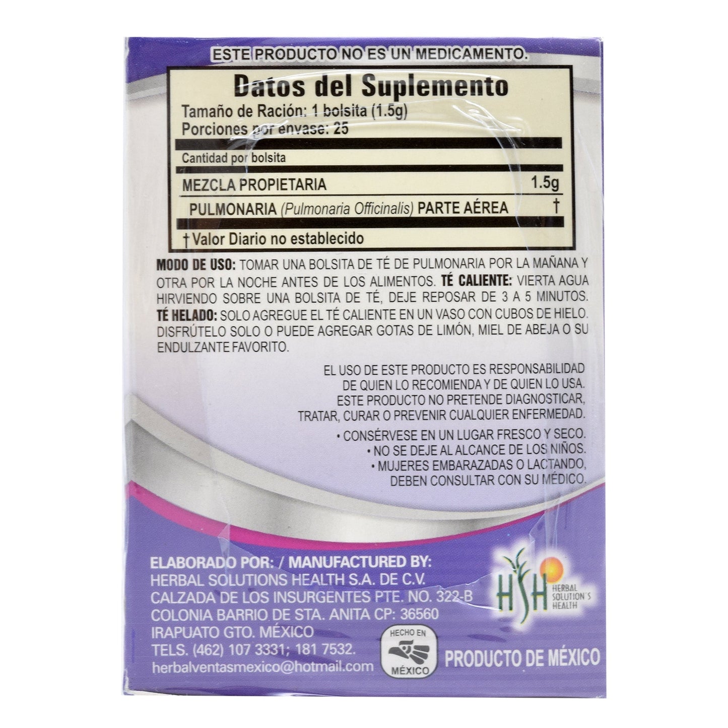 Te De Pulmonaria 25 Sob (NATURAL VITALITY)