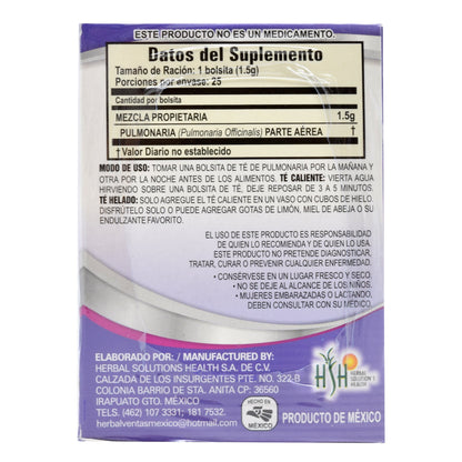 Te De Pulmonaria 25 Sob (NATURAL VITALITY)