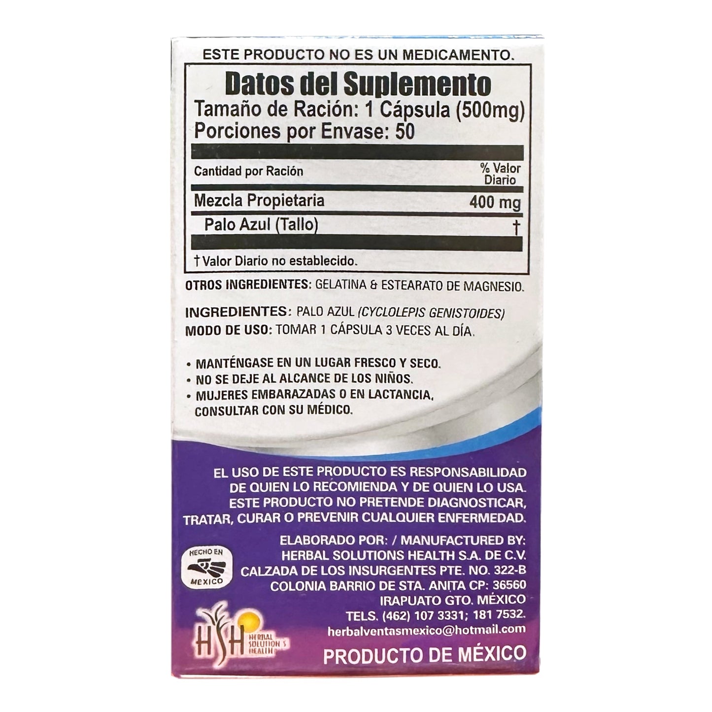 Palo Azul 50 Cápsulas (NATURAL VITALITY)