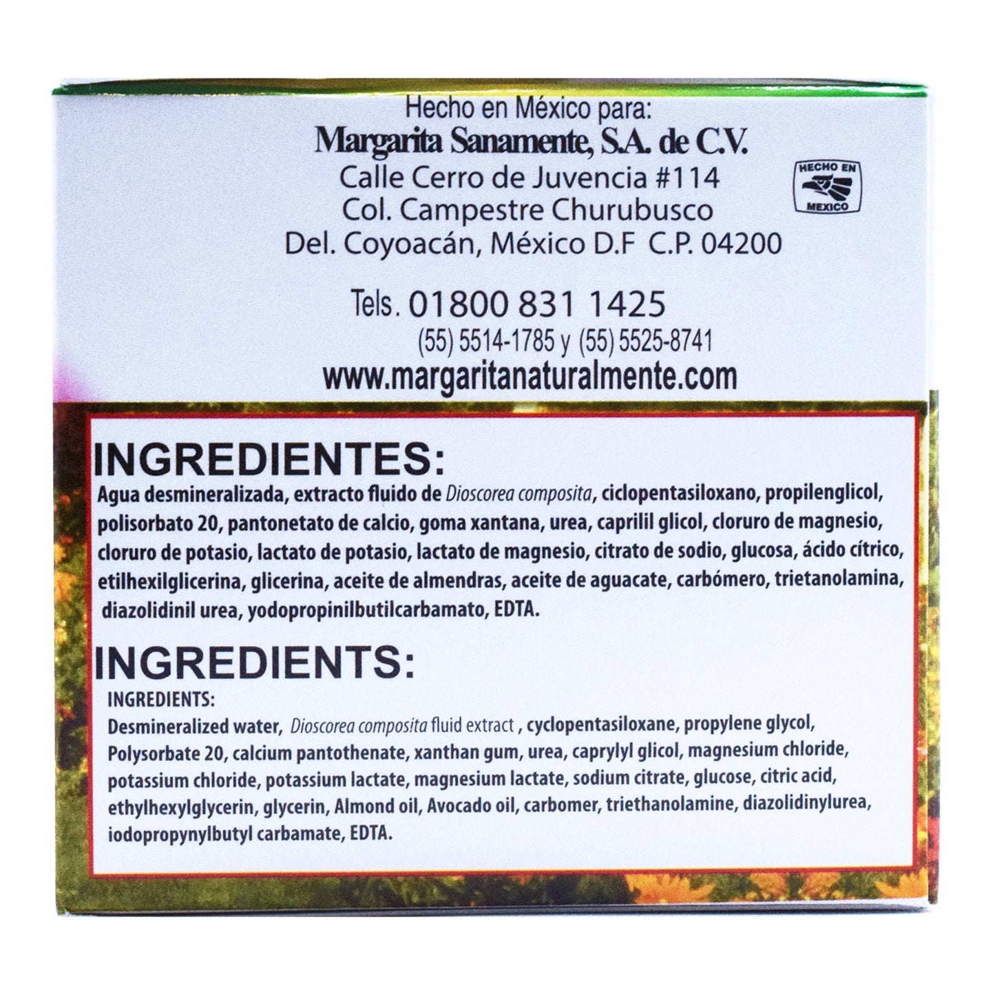 Crema De Camote Silvestre 120 G (MARGARITA NATURAL)