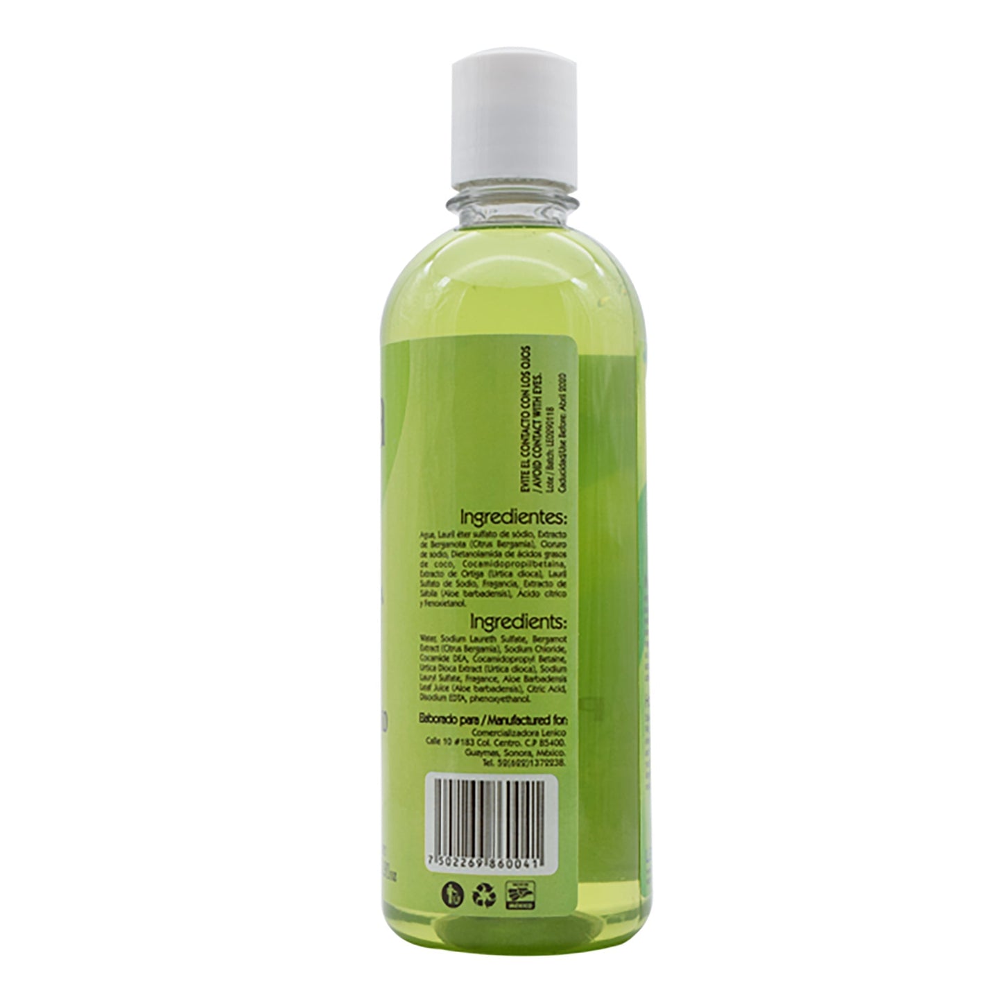 Shampoo Bergamota 500 Mililitros (BATAMOT)