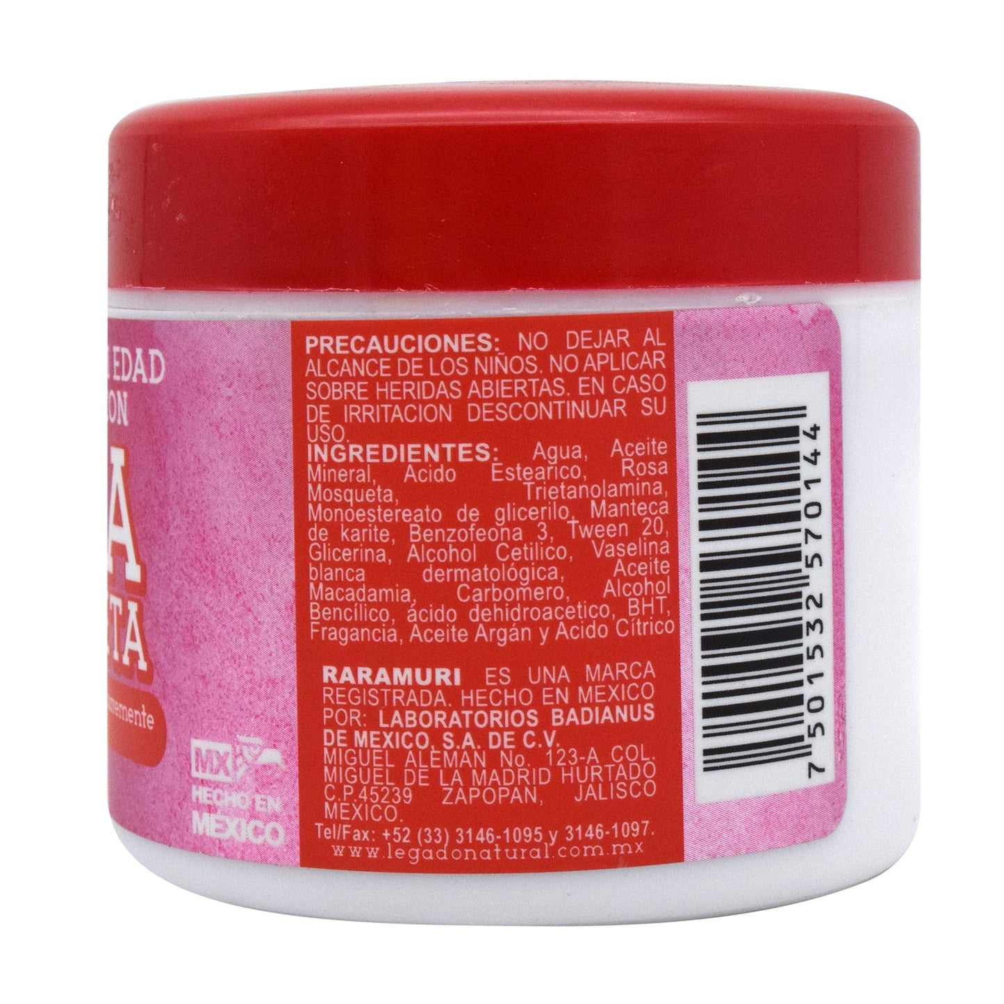 Crema Facial Antiedad Rosa Mosqueta 120 G (RARAMURI)