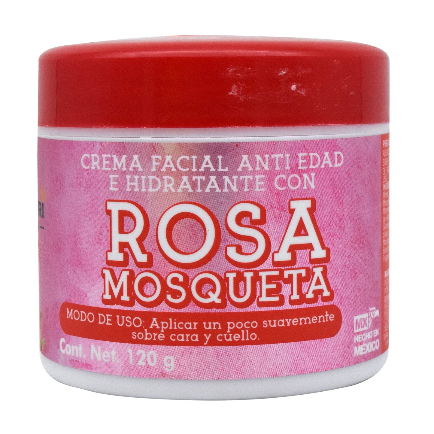 Crema Facial Antiedad Rosa Mosqueta 120 G (RARAMURI)