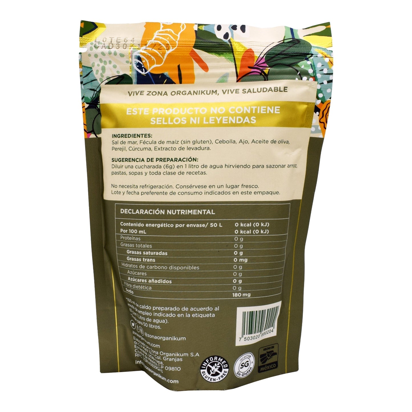 Sazonador A Base De Verduras 300 G (ZONA ORGANIKUM)