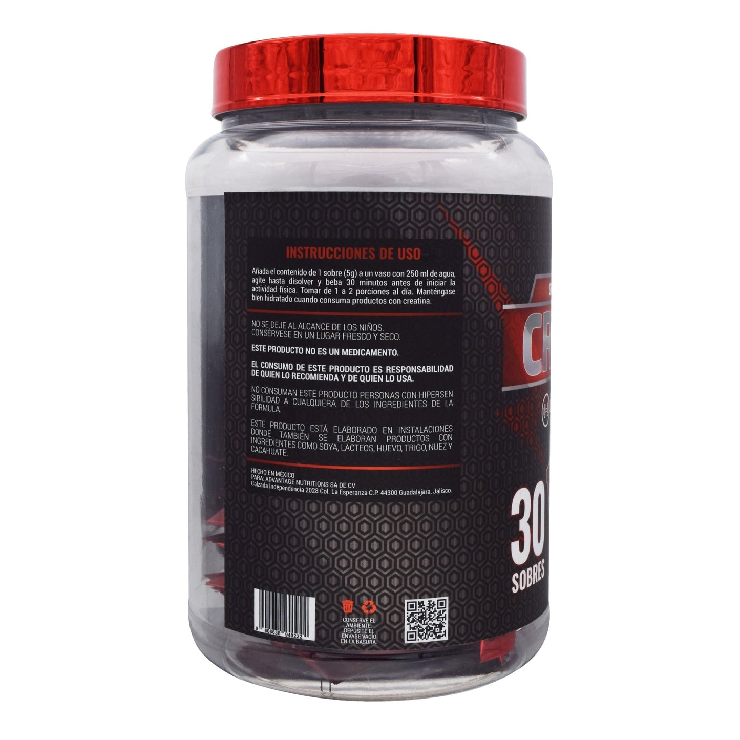 Creatina 5 G (PAQUETE 30) (ADVANCE NUTRITION)