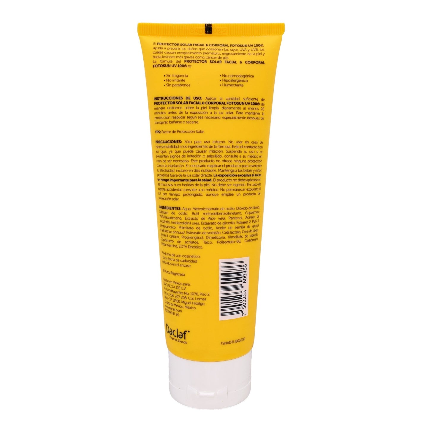 Protector Solar 50  125 Mililitros (DACLAF)