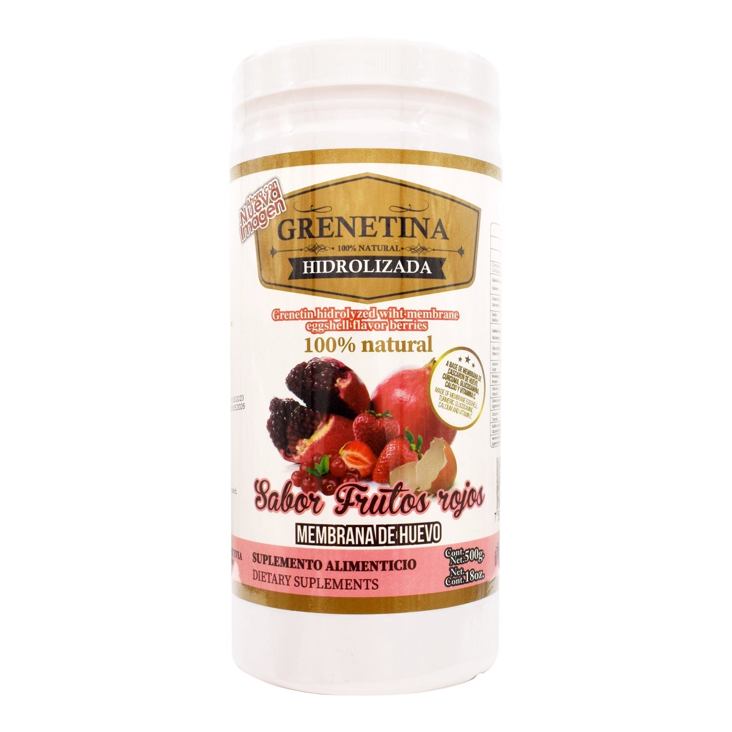 Grenetina Hidrolizada C/ Membrana De Hvo Sab Frutos Rojos 500 G (PRETTY BEE)