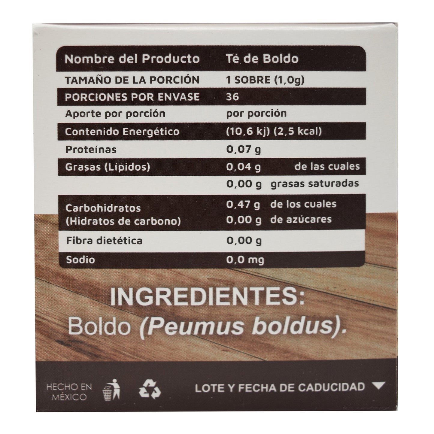 Te De Boldo 36 Sob (VIDANAT/INFUSIONES)