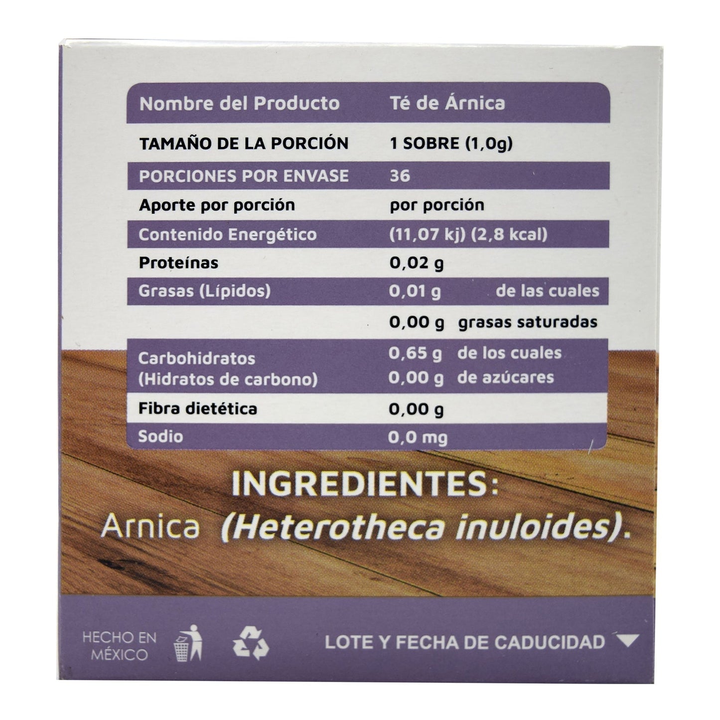 Te De Arnica 36 Sob (VIDANAT/INFUSIONES)